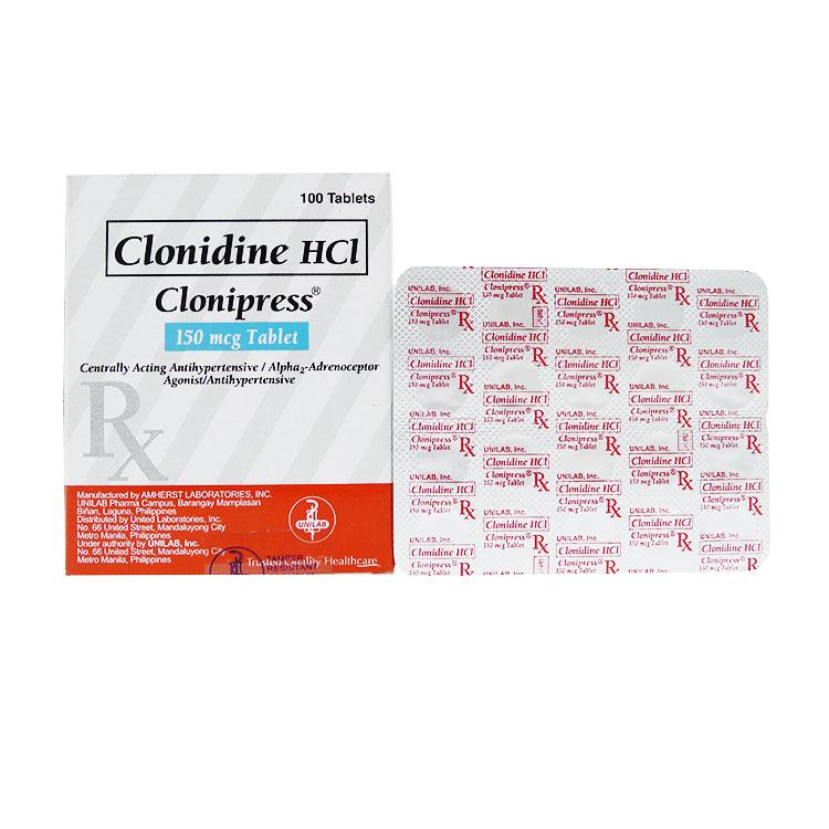 CLONIPRESS Clonidine Hydrochloride 150mcg Tablet 1's price in the Philippines MedsGo Pharmacy